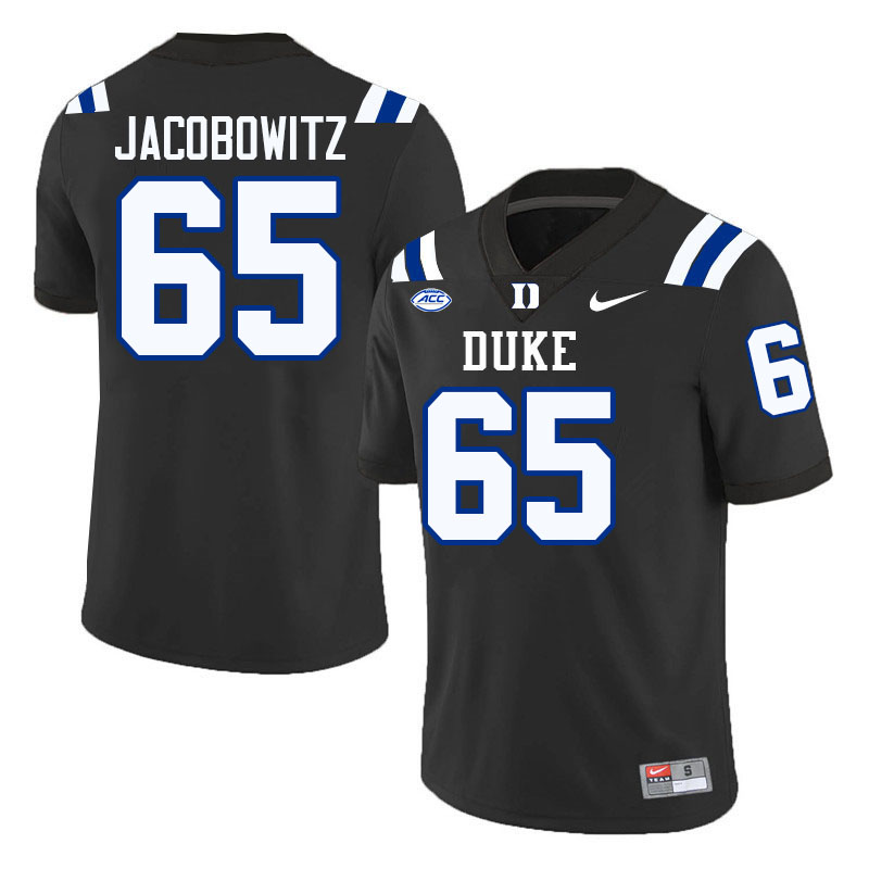 Duke Blue Devils #65 Kai Jacobowitz College Football Jersey Stitched-Black